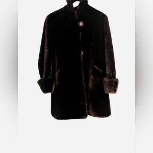 The Chas. V. Weise Co Brown Faux Fur Coat